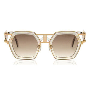 Cazal 677 sunglasses 003 Transparent Champagne White 46mm Unisex